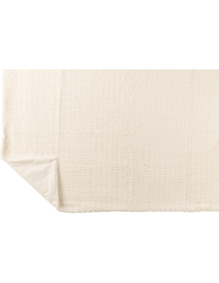 Plaid moderne chic 130x180 en Tissu Blanc Motif chevrons Arista - 3