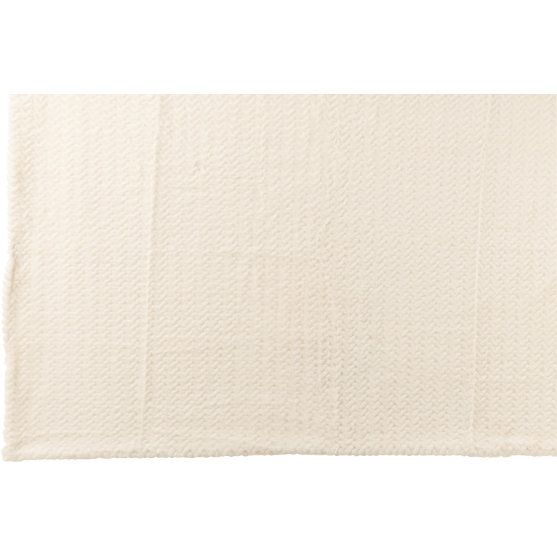 Plaid moderne chic 130x180 en Tissu Blanc Motif chevrons Arista - 4