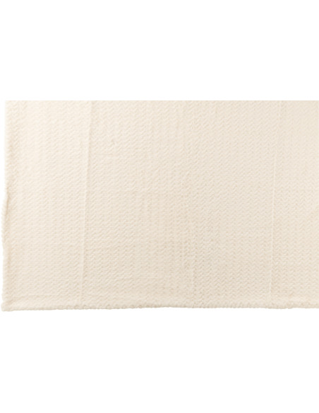 Plaid moderne chic 130x180 en Tissu Blanc Motif chevrons Arista - 4