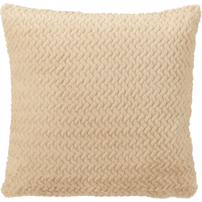 Coussin moderne chic Carré 45x45 en Tissu Beige Motif chevrons Arista - 1