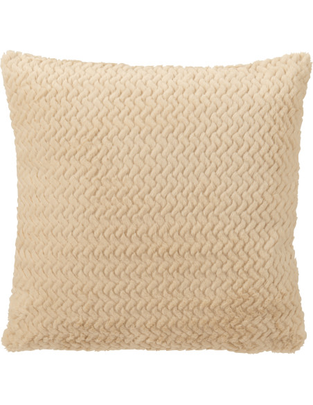 Coussin moderne chic Carré 45x45 en Tissu Beige Motif chevrons Arista - 1