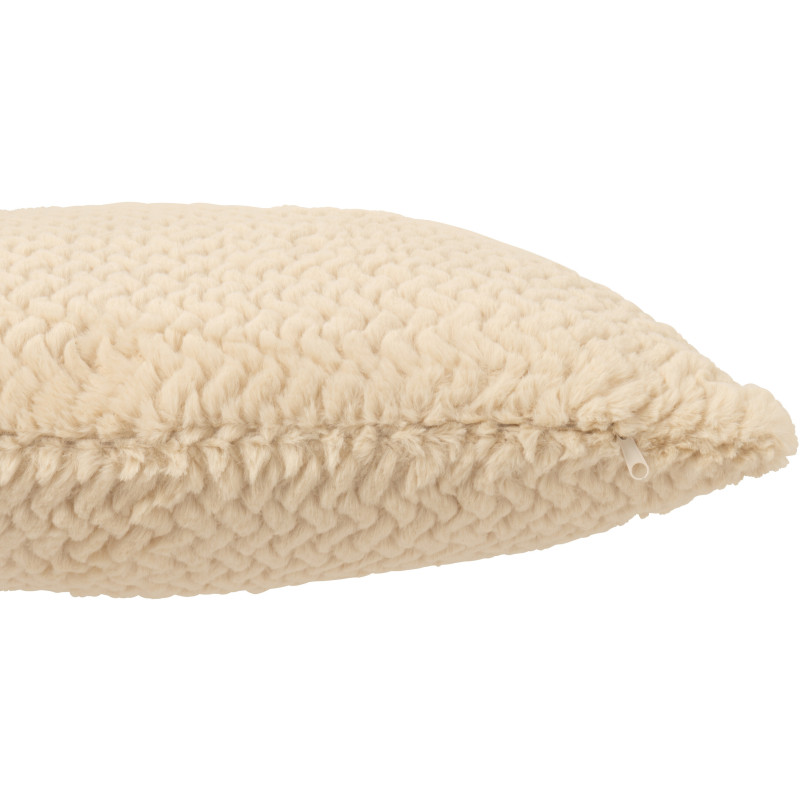 Coussin moderne chic Carré 45x45 en Tissu Beige Motif chevrons Arista - 3