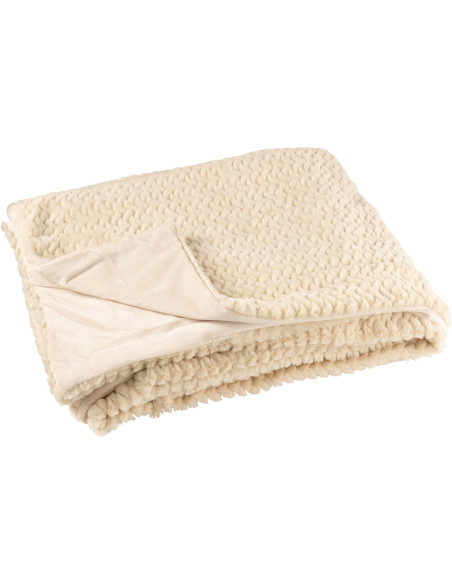 Plaid moderne chic 130x180 en Tissu Beige Motif chevrons Arista - 1