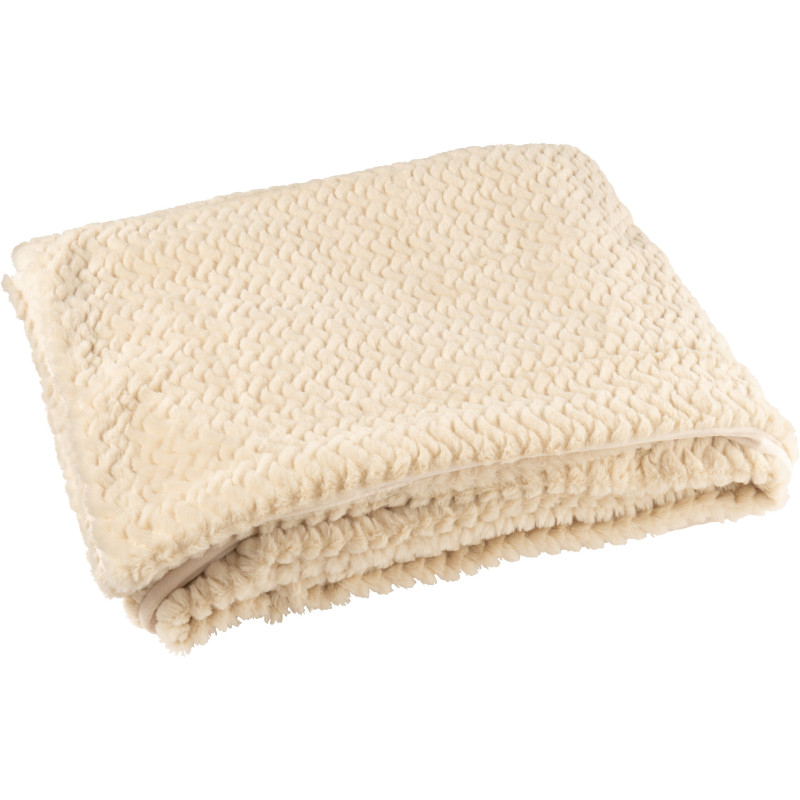 Plaid moderne chic 130x180 en Tissu Beige Motif chevrons Arista - 3