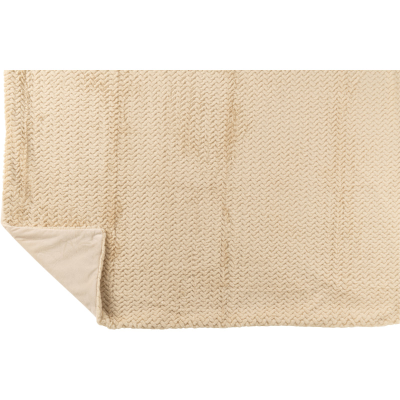 Plaid moderne chic 130x180 en Tissu Beige Motif chevrons Arista - 4