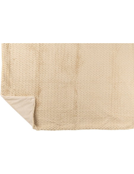 Plaid moderne chic 130x180 en Tissu Beige Motif chevrons Arista - 4