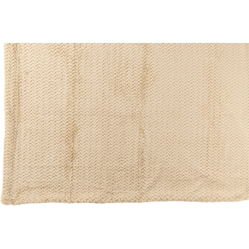 Plaid moderne chic 130x180 en Tissu Beige Motif chevrons Arista - 5