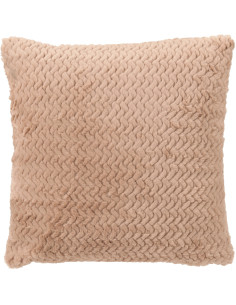 Coussin moderne chic Carré 45x45 en Tissu Marron camel Motif chevrons Arista - 1