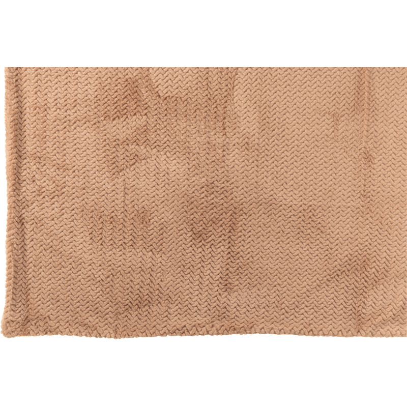 Plaid moderne chic 130x180 en Tissu Marron camel Motif chevrons Arista - 5