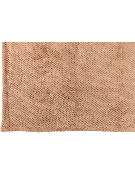 Plaid moderne chic 130x180 en Tissu Marron camel Motif chevrons Arista - 5