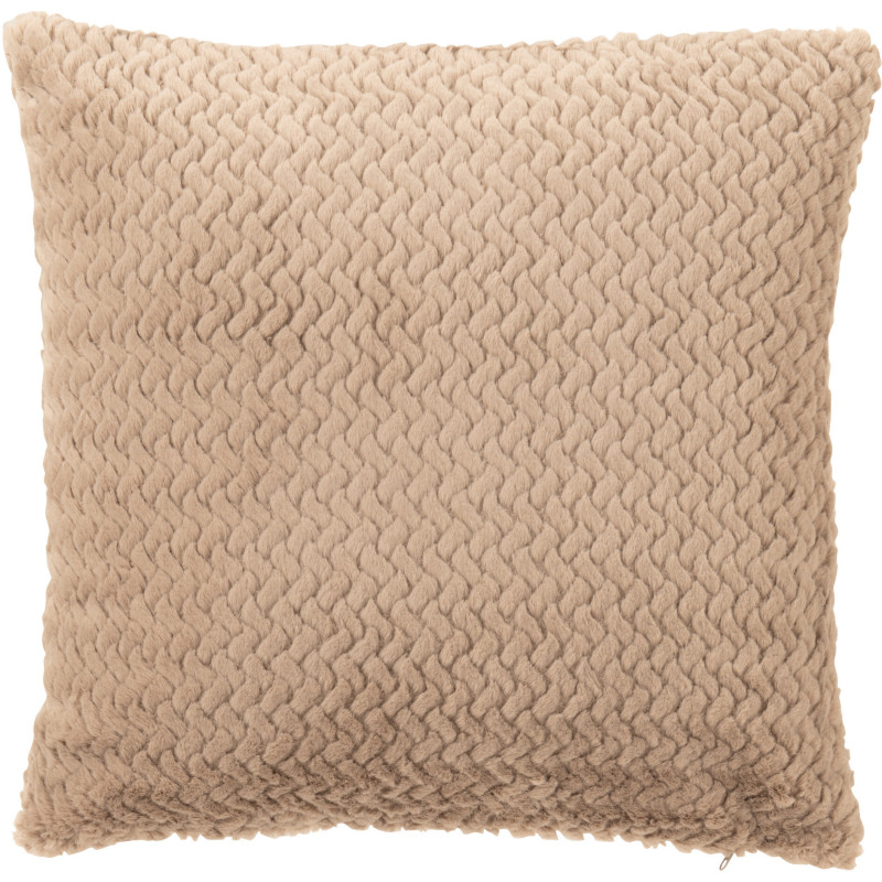 Coussin moderne chic Carré 45x45 en Tissu Taupe Motif chevrons Arista - 1
