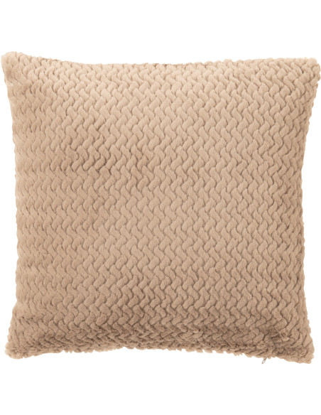 Coussin moderne chic Carré 45x45 en Tissu Taupe Motif chevrons Arista - 1