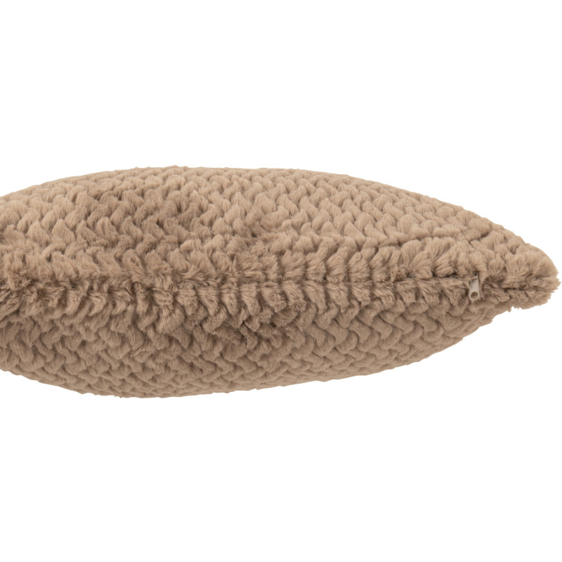 Coussin moderne chic Carré 45x45 en Tissu Taupe Motif chevrons Arista - 2