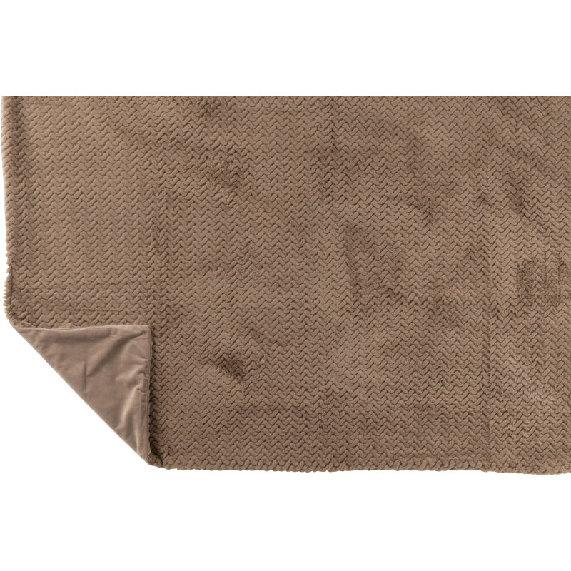 Plaid moderne chic 130x180 en Tissu Taupe Motif chevrons Arista - 3