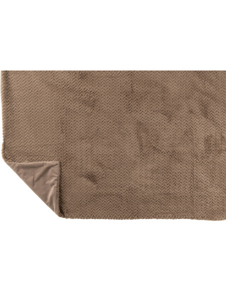 Plaid moderne chic 130x180 en Tissu Taupe Motif chevrons Arista - 3