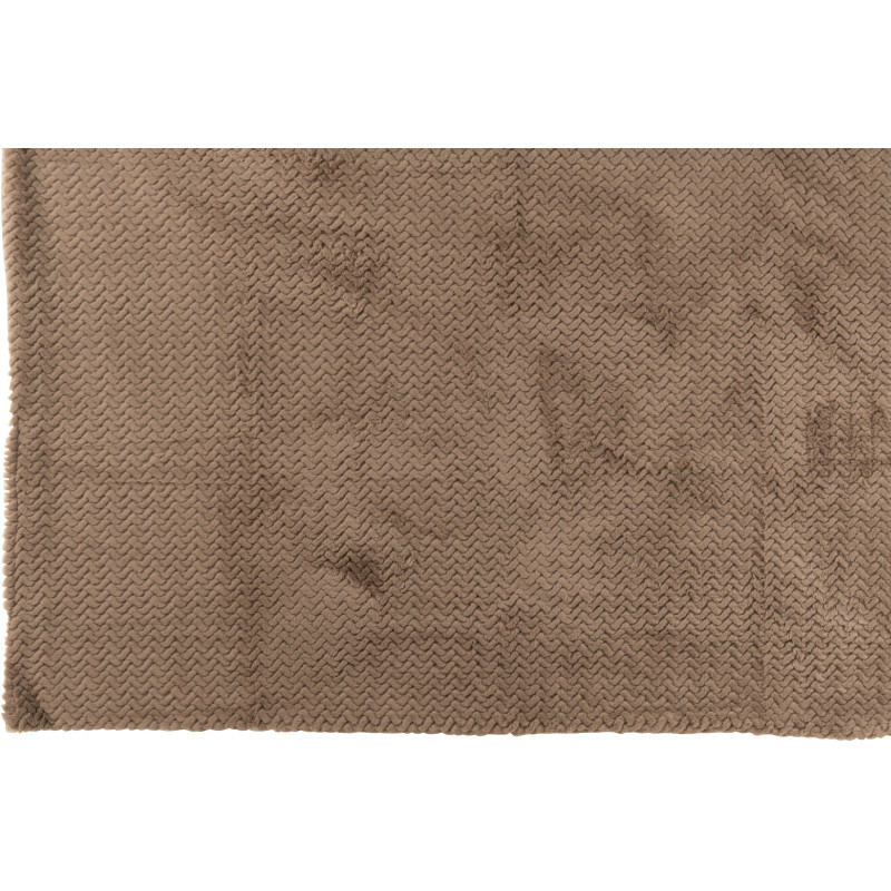 Plaid moderne chic 130x180 en Tissu Taupe Motif chevrons Arista - 4