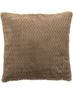 Coussin moderne chic Carré 45x45 en Tissu Marron foncé Motif chevrons Arista - 1
