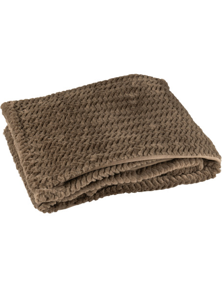 Plaid moderne chic 130x180 en Tissu Marron foncé Motif chevrons Arista - 2