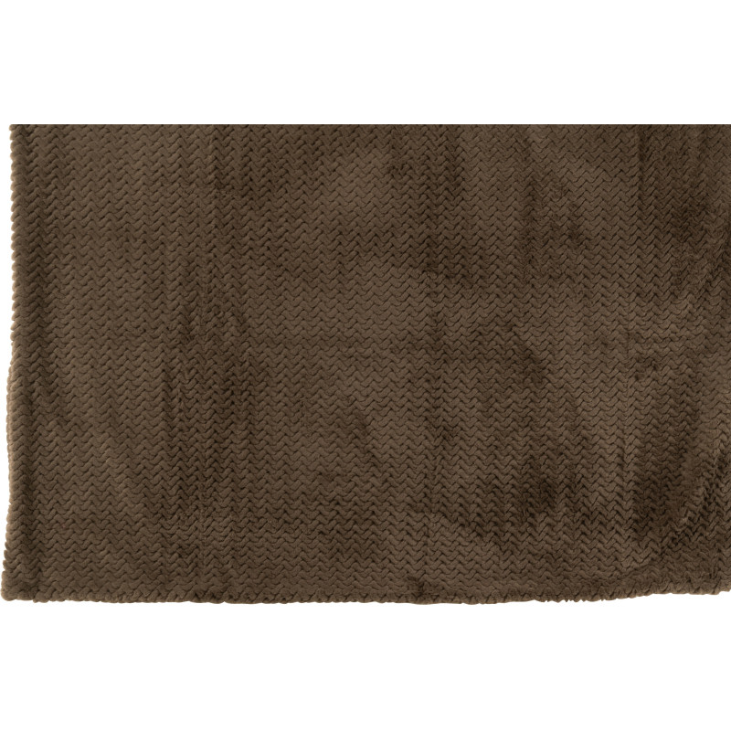 Plaid moderne chic 130x180 en Tissu Marron foncé Motif chevrons Arista - 4