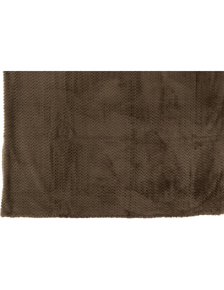 Plaid moderne chic 130x180 en Tissu Marron foncé Motif chevrons Arista - 4