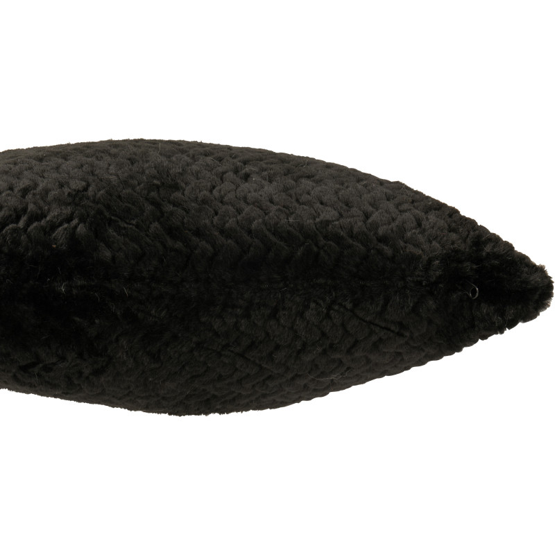 Coussin moderne chic Carré 45x45 en Tissu Noir Motif chevrons Arista - 2