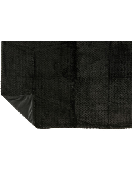 Plaid moderne chic 130x180 en Tissu Noir Motif chevrons Arista - 3