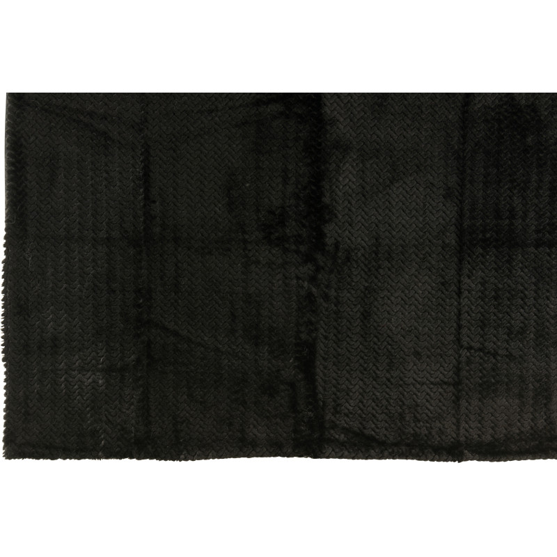 Plaid moderne chic 130x180 en Tissu Noir Motif chevrons Arista - 4