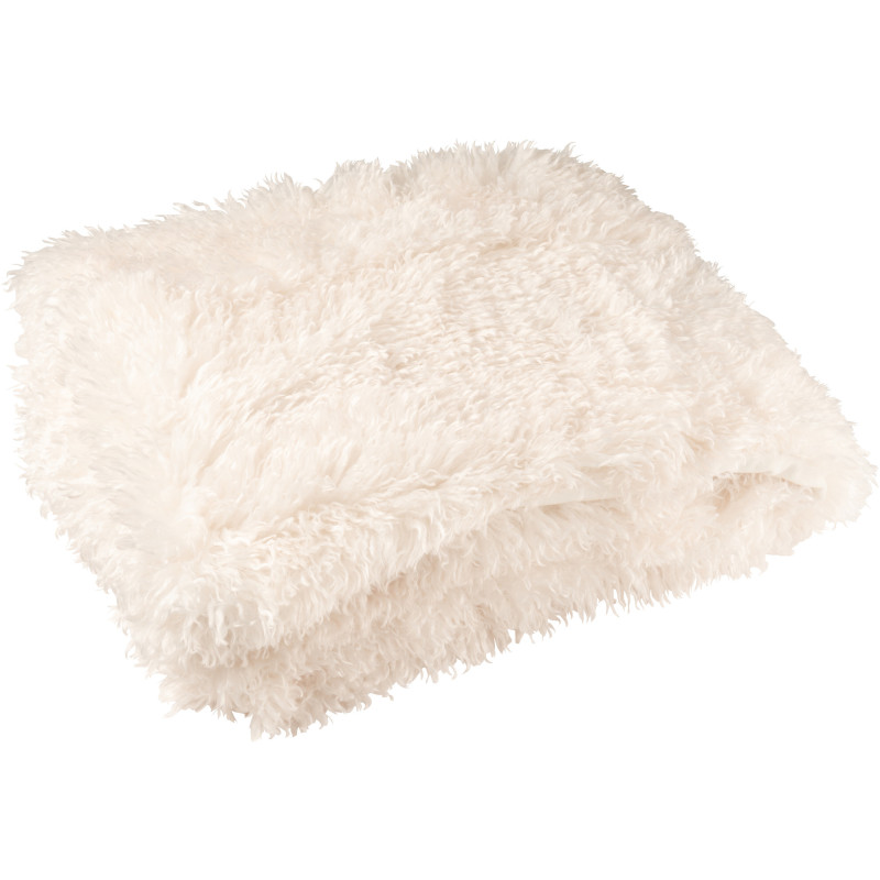 Plaid original Poils longs 130x180 en Tissu Blanc Moutie - 2