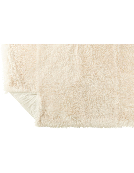 Plaid original Poils longs 130x180 en Tissu Blanc Moutie - 3