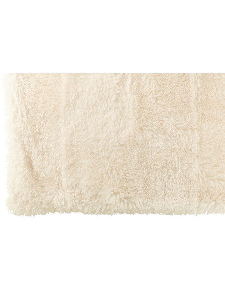 Plaid original Poils longs 130x180 en Tissu Blanc Moutie - 4