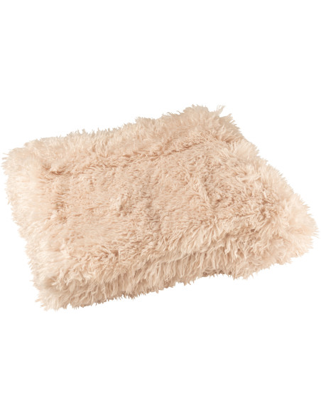 Plaid original Poils longs 130x180 en Tissu Beige Moutie - 2