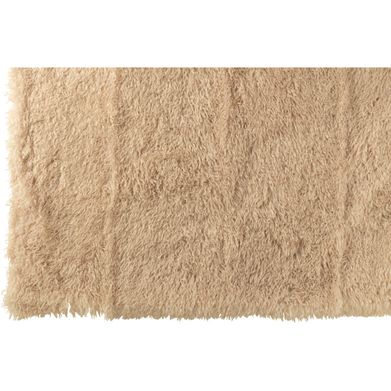 Plaid original Poils longs 130x180 en Tissu Beige Moutie - 4