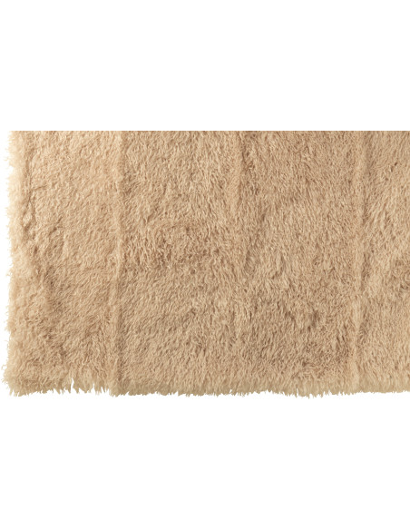 Plaid original Poils longs 130x180 en Tissu Beige Moutie - 4