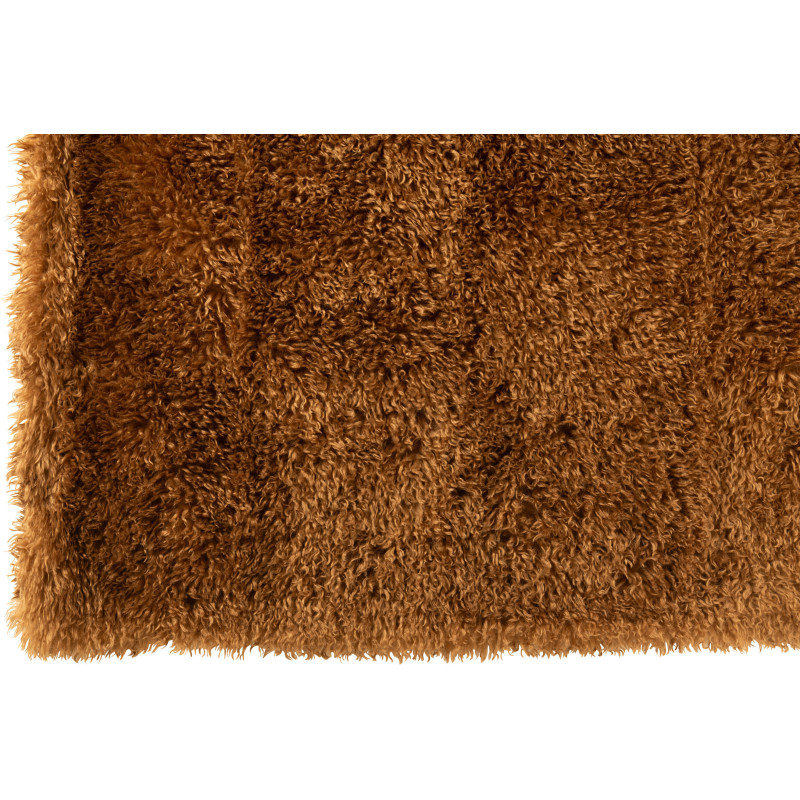 Plaid original Poils longs 130x180 en Tissu Marron camel Moutie - 4