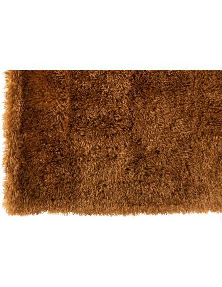 Plaid original Poils longs 130x180 en Tissu Marron camel Moutie - 4