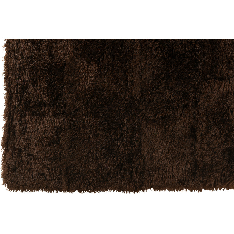 Plaid original Poils longs 130x180 en Tissu Marron foncé Moutie - 4