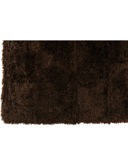 Plaid original Poils longs 130x180 en Tissu Marron foncé Moutie - 4