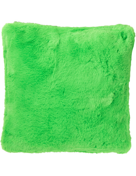 Coussin original Poils longs Carré 45x45 en Tissu Vert fluo Moutie - 1