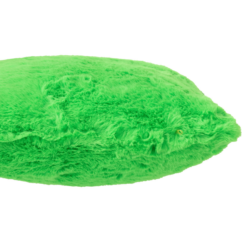 Coussin original Poils longs Carré 45x45 en Tissu Vert fluo Moutie - 2