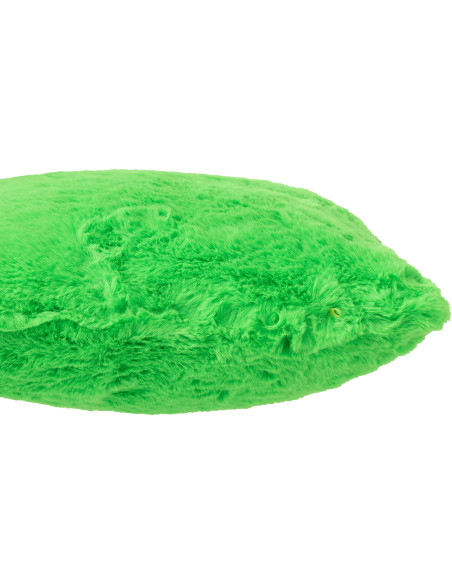 Coussin original Poils longs Carré 45x45 en Tissu Vert fluo Moutie - 2