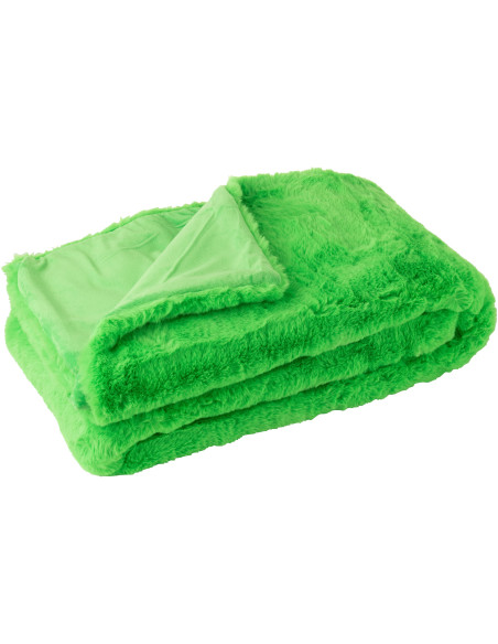 Plaid original Poils longs 130x180 en Tissu Vert fluo Moutie - 1