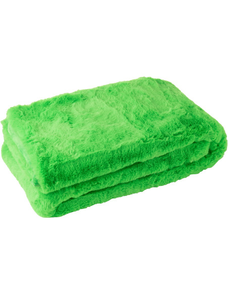 Plaid original Poils longs 130x180 en Tissu Vert fluo Moutie - 2
