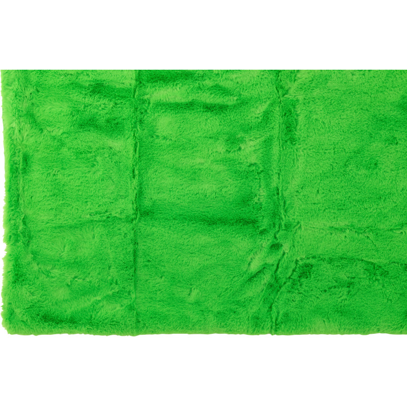 Plaid original Poils longs 130x180 en Tissu Vert fluo Moutie - 3