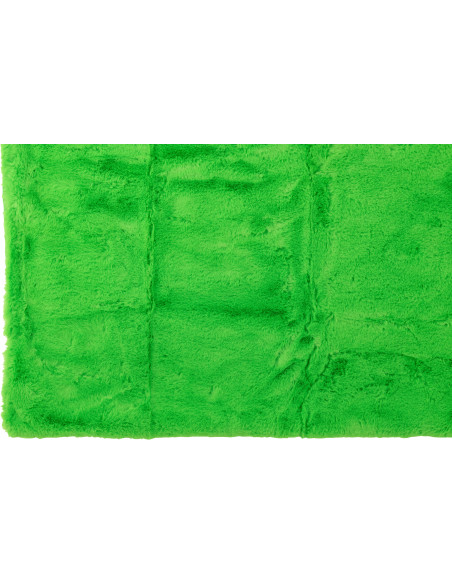 Plaid original Poils longs 130x180 en Tissu Vert fluo Moutie - 3