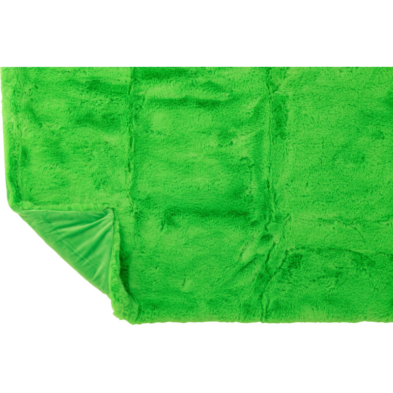 Plaid original Poils longs 130x180 en Tissu Vert fluo Moutie - 4