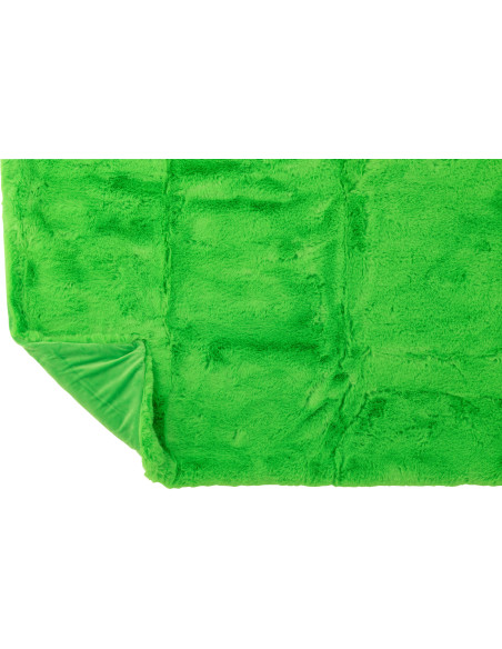 Plaid original Poils longs 130x180 en Tissu Vert fluo Moutie - 4