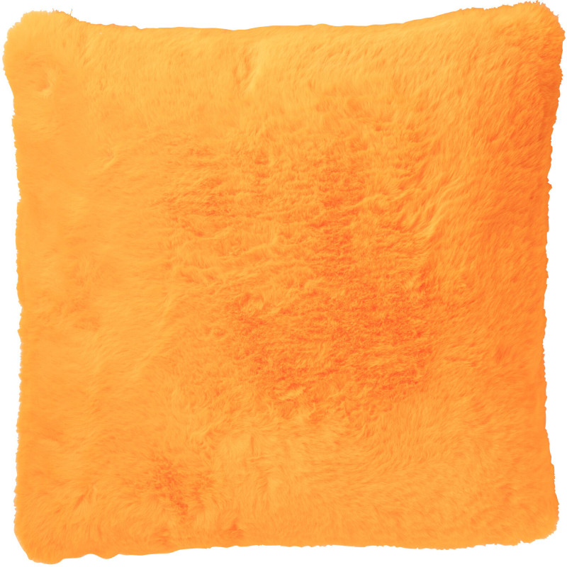 Coussin original Poils longs Carré 45x45 en Tissu Orange Moutie - 1