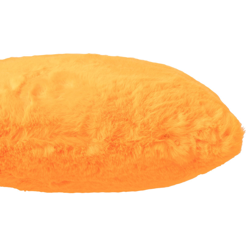 Coussin original Poils longs Carré 45x45 en Tissu Orange Moutie - 2