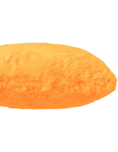 Coussin original Poils longs Carré 45x45 en Tissu Orange Moutie - 2