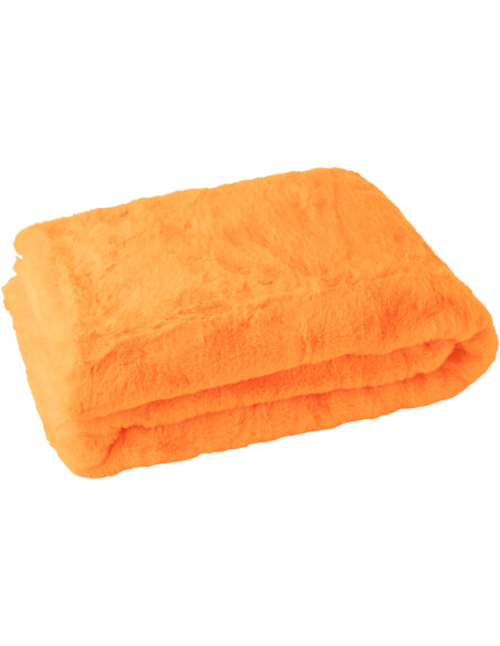 Plaid original Poils longs 130x180 en Tissu Orange Moutie - 2